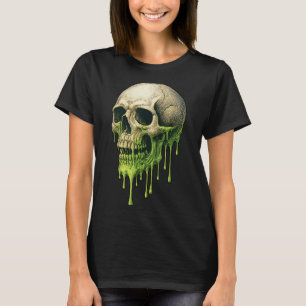 Camiseta Gráfico de caveira derretendo de Halloween
