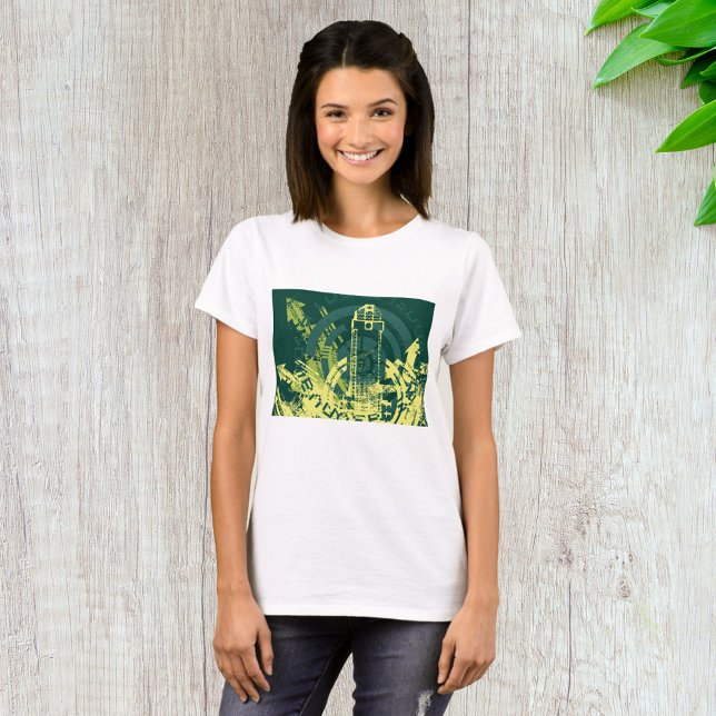 Camiseta Gráfico de Cidade Grunge (Criador carregado)