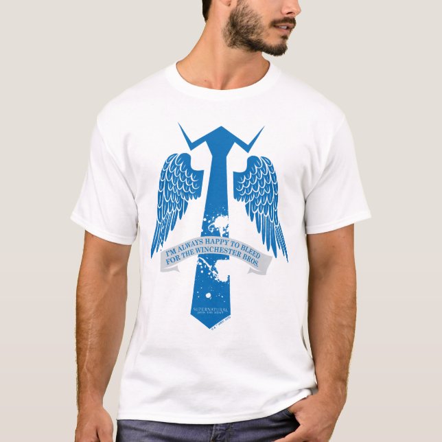 Camiseta Gráfico de Citação de Castiel Sobrenatural (Frente)