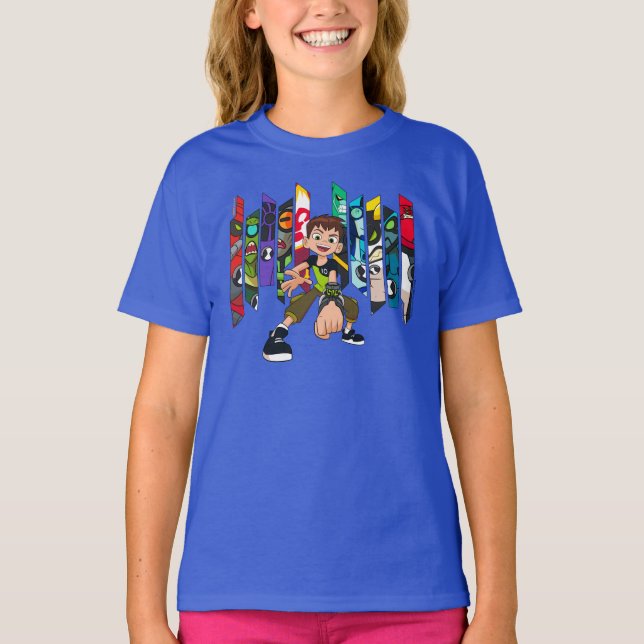 Camiseta Gráfico de Coleção de Alienígenas Ben 10 (Frente)