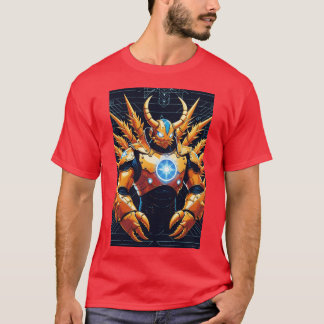 Camiseta Gráfico de Combinação com Grade de Tecno