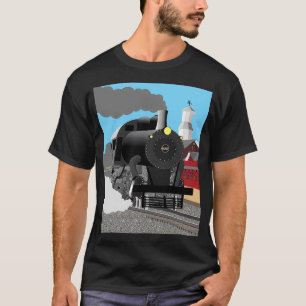 Camiseta Gráfico de comboios a vapor Gears RR