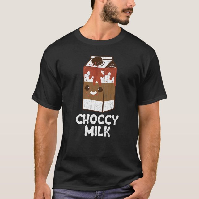 Camiseta Gráfico de Comida de Leite Choccy (Frente)