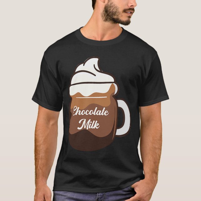 Camiseta Gráfico de Comidas de leite de chocolate (Frente)