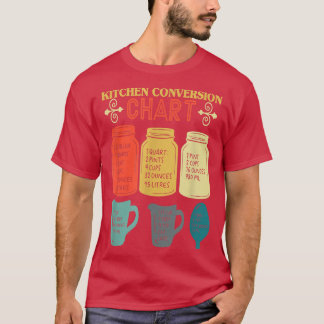 Camiseta gráfico de conversão de cozinha gráfico cozinhar c