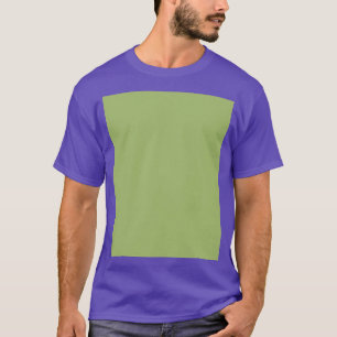Camiseta Gráfico de Cor Verde Iguana Pálida Sólido Barata 