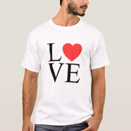 Camiseta Gráfico de Coração de Amor do Dia dos Namorados