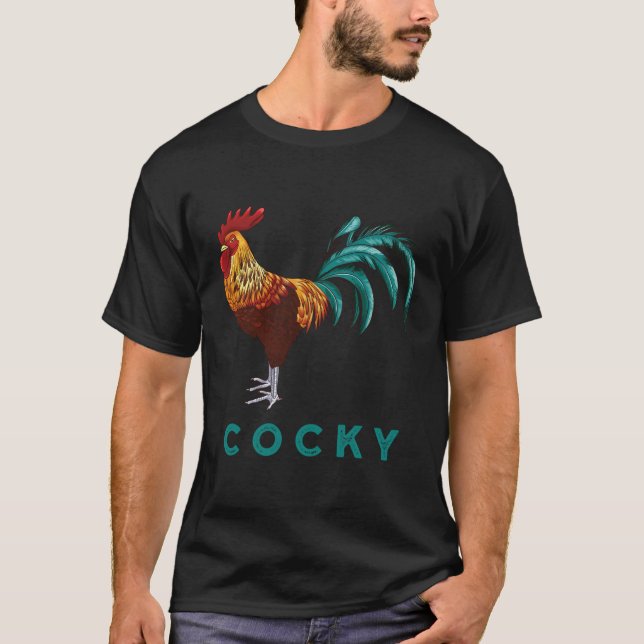 Camiseta Gráfico de Cores de Galinhas Sarcásticas doidas (Frente)