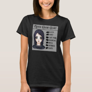 Camiseta Gráfico de cores do gótico