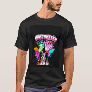 Camiseta Gráfico de Cores-Sombra de Marshmello