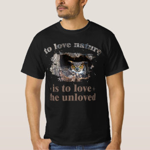 Camiseta Gráfico de Coruja-de-chifres - Amar o Desamado Cit
