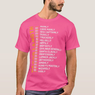 Camiseta Gráfico de Crescimento da Barba Comprimento da Bar