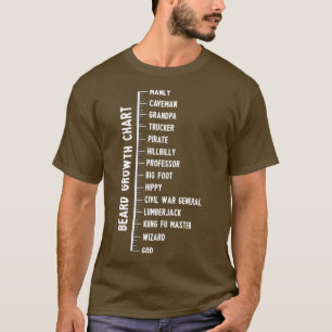 Camiseta Gráfico de Crescimento da Beard Lover Escala Engra