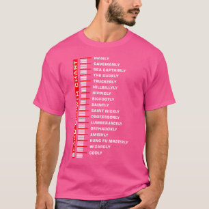 Camiseta Gráfico de Crescimento de Barba Engraçado