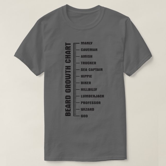 Camiseta Gráfico de crescimento de barba TSerguimento cláss (Frente do Design)