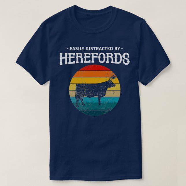 Camiseta Gráfico de Criação de Hereford Cattle, facilmente  (Frente do Design)