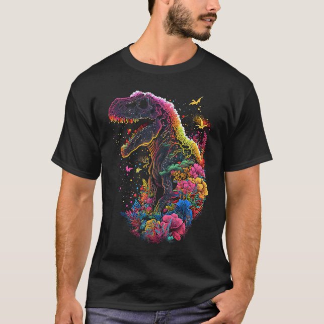 Camiseta Gráfico de Cristais de Rex Trex Esoteric - Ilustra (Frente)