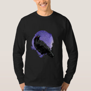 Camiseta Gráfico de Crow Birds para Homens e Mulheres