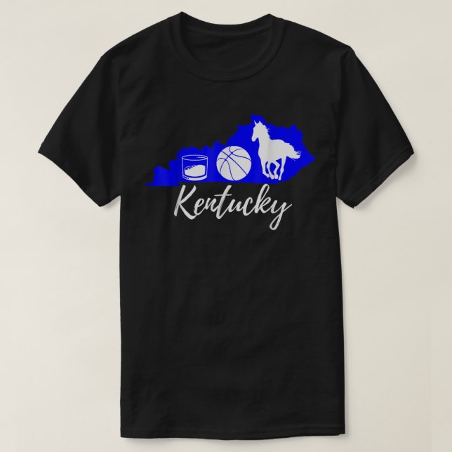Camiseta Gráfico de Cute Bourbon Horse Kentucky T-S (Frente do Design)