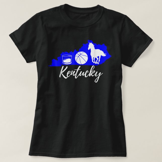 Camiseta Gráfico de Cute Bourbon Horse Kentucky T-S (Frente do Design)