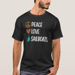 Camiseta Gráfico De Embarcações De Navegação Para Mulheres