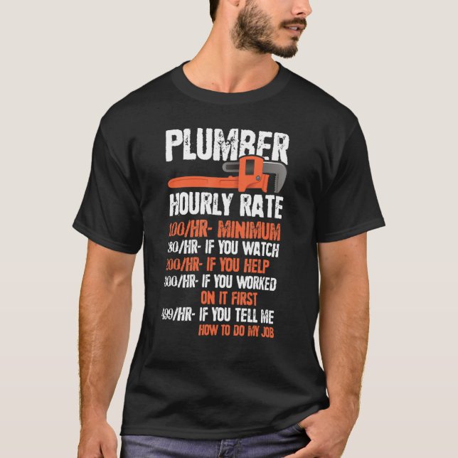 Camiseta Gráfico de Encargos do Pipefitter Enganado Taxa Ho (Frente)