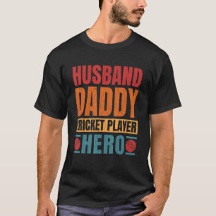Camiseta Gráfico de Esportes do Jogador de Críquete do Pai