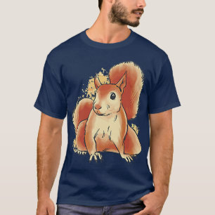Camiseta Gráfico de Esquilo Pequeno Animal Fo Squirre