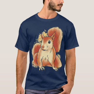 Camiseta Gráfico de Esquilo Pequeno Animal Fo Squirre
