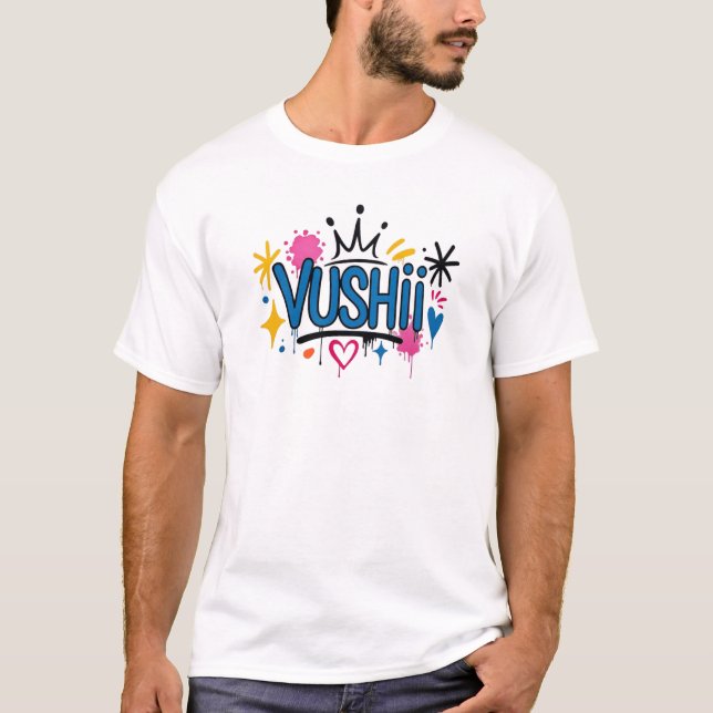 Camiseta Gráfico de Estilo Grafite Vushii (Frente)