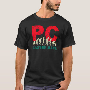 Camiseta Gráfico De Evolução Da Raça Mestre Pc Para Jogador