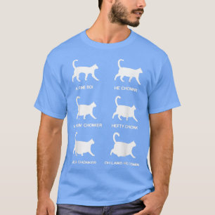 Camiseta Gráfico De Evolução De Gatos De Chonk De Gato Engr