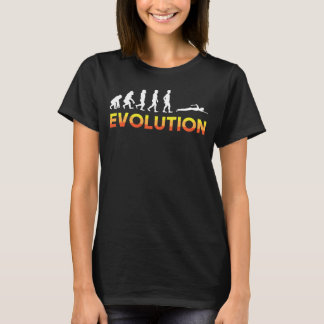 Camiseta Gráfico de Evolução de Nadação Natação Entusiasta 