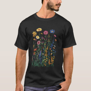 Camiseta Gráfico de Flores para Mulheres Garda Floral de Fl