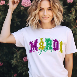 Camiseta Gráfico de Folia de Mardi Gras - Carnaval Festivo