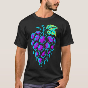 Camiseta Gráfico de Frutas estéticas de arte gota-a-gota