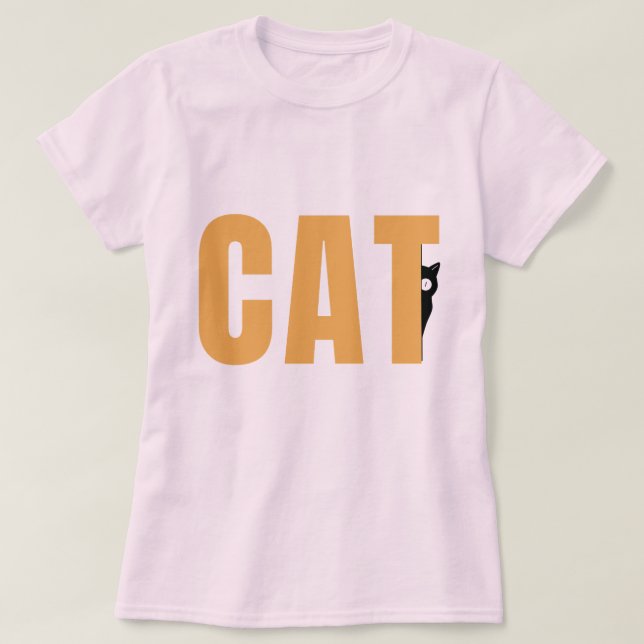 Camiseta Gráfico de Gato Preto de Pequim, T-Shirt de Pequim (Frente do Design)