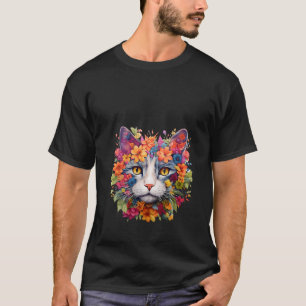 Camiseta Gráfico de Gatos Cons Coloridos Mulheres Homens Ga