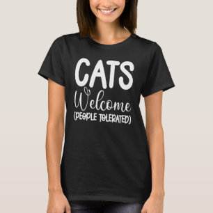 Camiseta Gráfico de Gatos de Boas-Vindas Pessoas Toleradas