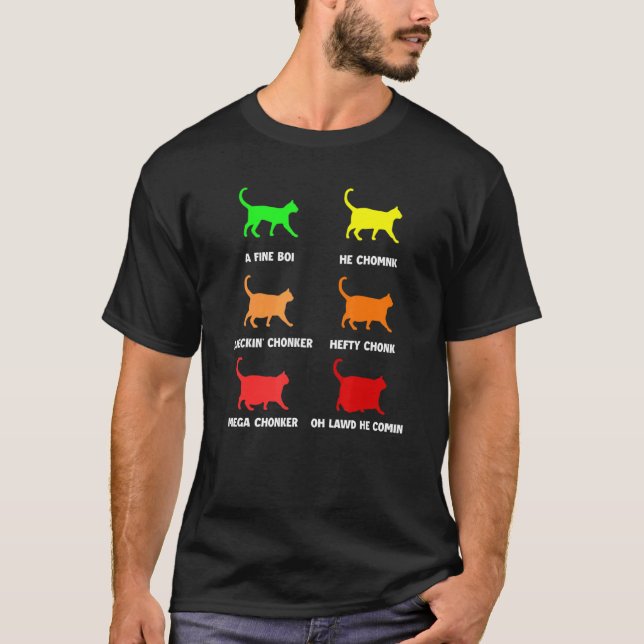 Camiseta Gráfico de Gatos de Pedra Gata Um Boi Fino (Frente)