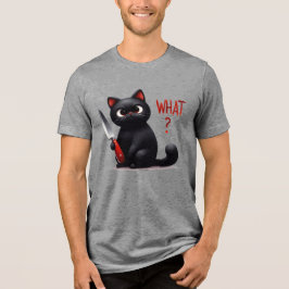 Camiseta Gráfico de Gatos Sarcásticos