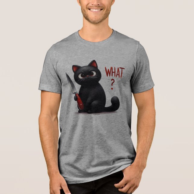 Camiseta Gráfico de Gatos Sarcásticos (Frente)