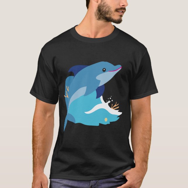 Camiseta gráfico de golfinho (Frente)