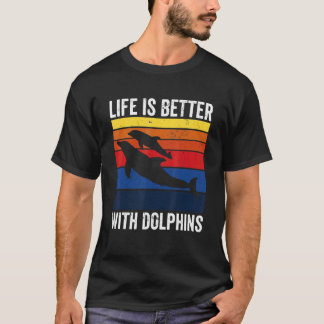 Camiseta Gráfico De Golfinhos Para Homens Miúdos Golfinhos