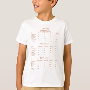 Camiseta Gráfico de Gramática de Fins Adjetivos Alemães
