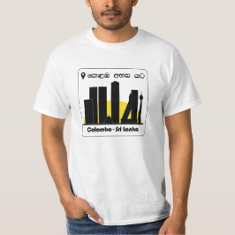 Camiseta Gráfico de horizonte Colombo Sri Lanka em Sinhala