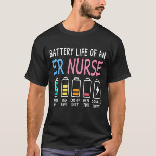 Camiseta Gráfico de humor da vida útil da bateria de uma en