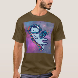 Camiseta Gráfico de Ilustração de Música com Astronautas le
