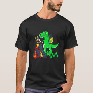 Camiseta Gráfico de Ilustração do Marshmallow T-Rex Engraça