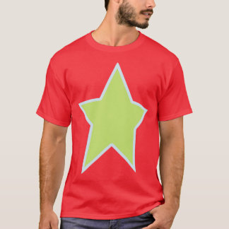 Camiseta Gráfico de linha de saída azul-claro verde